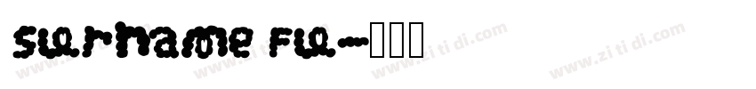 Surname Fu字体转换
